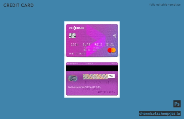 Beispielvorschau der CIH Bank Mastercard in Marokko